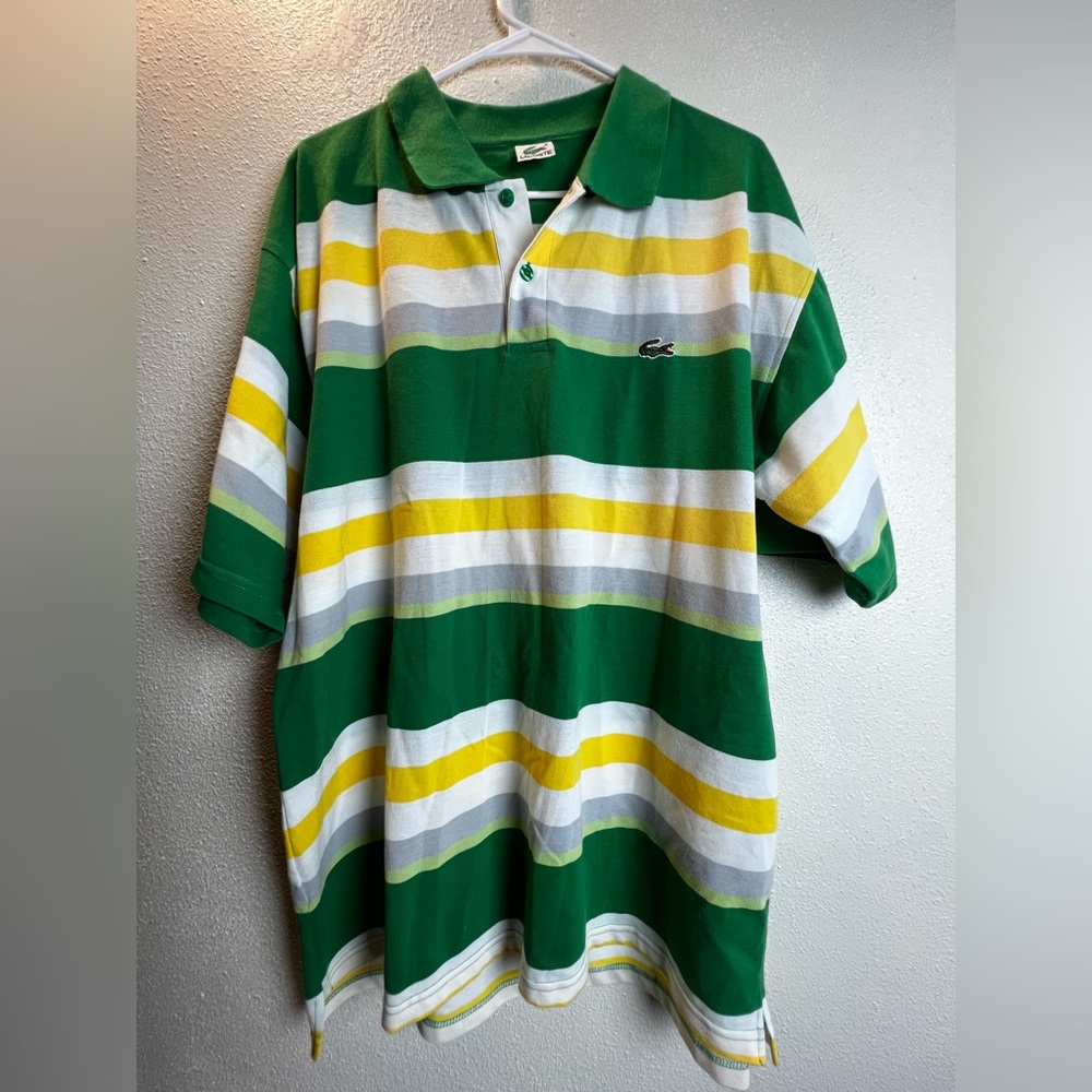 Vintage Lacoste Striped Polo size 8